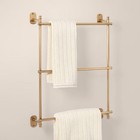 Wall-mounted Brass Ladder Towel Rack Antique Finish - Hearth   Hand With