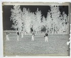 Antique Glass Plate Photo Negative - Afternoon Of Croquet In The Countryside