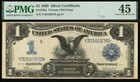 1899  1 Silver Certificate Pmg 45 - King Of Black Eagle Fr  229a Vernon mcclung