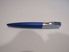 Terzetti  tex  Blue Metal Large Heavy Ballpoint Pen- Velvet Pouch
