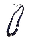 29 Antique Blue Chevron African Trade Beads 28    Graduated Venetian Beads