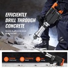 Demolition Jack Hammer Concrete Breaker 2200w Hammer 6 Chisel Bits Black