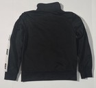 Nike Kids Full Zip Track Jacket Black White Logo Tape Size 7 6-7y