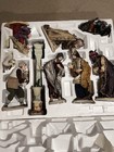 Living Home Holiday Deluxe Nativity Set With Creche 14 Piece Set Hand Painted
