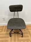 Vintage Industrial Stool Desk Chair Swivel Metal Drafting Shop Office Uhl Toledo