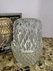 Indiana Glass Clear Diamond Points Fairy Lamp Vintage  5 25  H