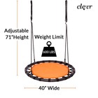 Clevr 40  Outdoor Saucer Kids Tree Tire Swing