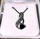 925 Ss Sterling Silver Jewelry Set 18  Necklace Pendant Pair Pierced Earrings 5g