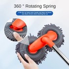 360   Rotation Head Microfiber Car Wash Brush Cleaning Mop Auto Truck Long Handle