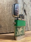 Vintage - Scripto Vu Duck Lighter Flying Duck Green Band - No Spark