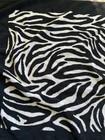 Rare Vintage Lot Ralph Lauren 3 Bath Towels Zebra Animal  Print Black White