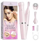 Women s Eyebrow Trimmer   Facial Hair Remover  2 In 1  Double Rotating