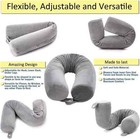 Twist Memory Foam Travel Pillow For Neck  Shoulder  And Lumbar Support