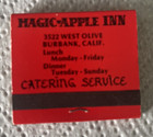 Magic Apple Inn Apple Dressed As Waiter Burbank Ca Matchbook Unstruck