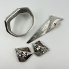 Vtg Trifari Kunio Matsumoto Bracelet  Brooch Pin   Earrings Set Enamel