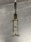 Antique Victorian Cast Iron Folding Trivet Sad Iron Stand Ornate Leaf