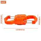2-pack Large 10lb Magnetic Carabiners  Black   Orange Color