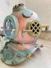 Full 18 diving Helmet Navy Mark V Deep Sea Scuba Divers Antique Helmet With Base