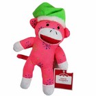 Dan Dee Collector s Choice Pink Sock Monkey Girl Snowflakes 10  Holiday Time