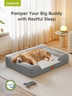42  Orthopedic Dog Bed For Extra Large Dogs With Egg Crate Foam Light Gray
