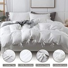 Annadaif White Duvet Cover Twin Size  2 Pieces Soft Washed Microfiber Duvet C   