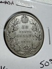 1916 Canada 50 Cents Silver Coin Low Mintage