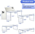 Acrylic Risers 8 Pcs  2 Sets   Clear Display Stands  4 Sizes