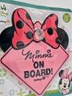 Brand New Slightly Worn Package Disney Baby Minnie On Board Car Window Sign