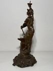 Blacksmith Model Spelter Statue With Anvil Hammer  Old Trade Statuette
