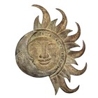 Celestial Sun Moon Outdoor Metal Sign Rusty Patina Patio Garden Decor Large 30 