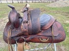 Used vintage 14   Tooled Western Trail pleasure Saddle Us Made