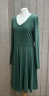 Peruvian Connection Dress Size Medium Long Sleeve Jersey Pima Cotton Pockets