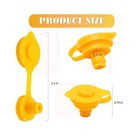 5 Pcs Universal Can Vent Cap  Yellow Gas Can Vent Cap Replacement Flexible Po   