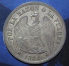 1884 Chile Silver Peso    d443