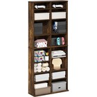 16 Shelf Media Storage Rack Adjustable Dvd Cd Blu-ray Game Organizer Heavy Duty