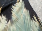 Vintage Japanese Kimono Womens One Size Black Silk Crane Robe Floral 1930s