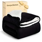 Large Bed Blanket Ultra Soft Heavy Gsm Sherpa Fleece Blankets Throws Twin Queen