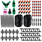100ft Drip Irrigation System Garden Plant Self Watering Hose Micro Sprinkler Kit