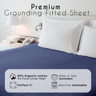 Grounding Fitted Sheet King Size  Earthing Sheets - Pure Silver Fiber   Organic 