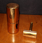Vtg Gillette Gold Tone Traveler De Shaving Brush   Metal Storage Case Z3 Razor