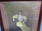 Framed Portrait Print Of Lucy Lamont     Vintage Art Poster Wall Decor