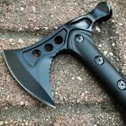15  Battle Axe Black Hatchet Tomahawk Hammer Pin Tactical Fixed Blade W Sheath