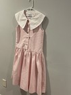 Vintage Fast Friends Girls Dress Pink White Checked Church School Size 10