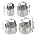 Round Wavy Biscuits Cutter Set Stainless Steel Cookies Cake Mousse Mold Baking