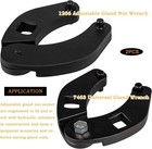 Pair Universal Adjustable Gland Nut Wrench For Hydraulic Cylinder 1266 7463