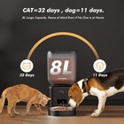 Automatic Dog Feeder - 8l 34 Cups Large Capacity Automatic Cat Food Dispenser Wi