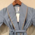 New Babychi Boys Sz 6-8y Organic Lead Blue Robe Alf Belt Closure 100  Cotton