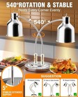 Pyy Food Heat Lamp  Commercial Food Warmer  2-head Food Warming Light  500w P   