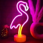 Pink Flamingo Led Neon Light Sign For Bedroom   Girls Room Decor Multicolored 
