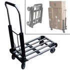 220 Lbs Aluminum Platform Moving Sturdy Extendable Compact Hand Cart Truck Dolly